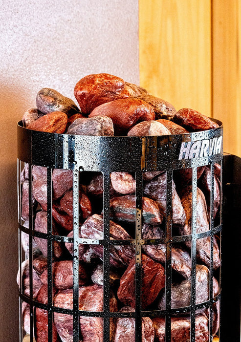 SAUFLEX Sauna Stones Red Jasper 3-5cm 15kg, Rounded