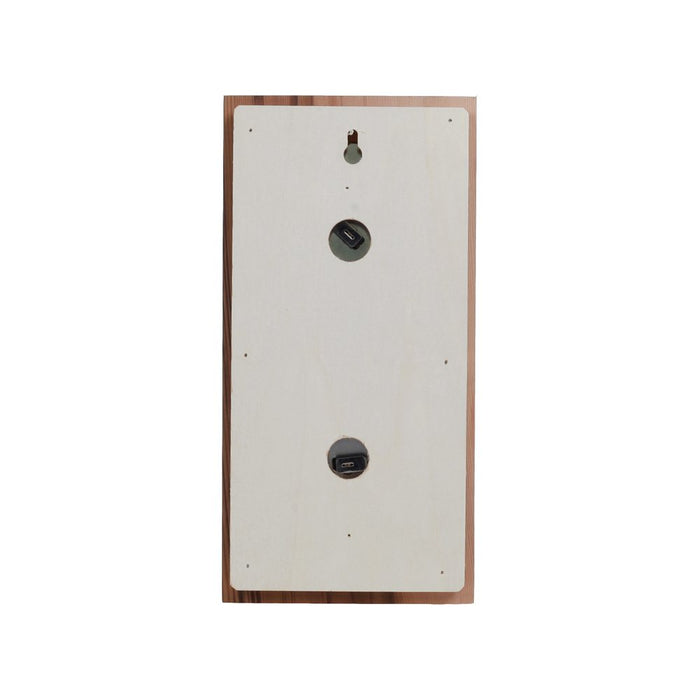 SAUFLEX Thermo-hygrometer, vertical, cedar