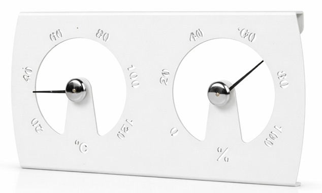 SAUFLEX PACIFIC TERMO HYGROMETER, WHITE
