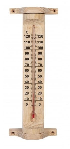 THERMOMETER, ALCOHOL, ROTATING, PINE