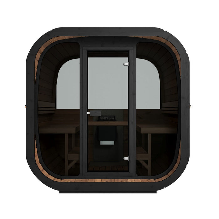 Outdoor Sauna ICON 220XL – Thermowood with Full Glass Front | SAUNAINTER