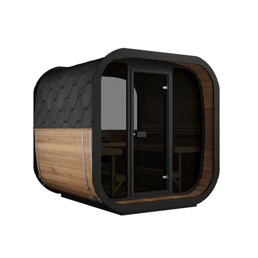 Outdoor Sauna ICON 220XL – Thermowood with Full Glass Front | SAUNAINTER