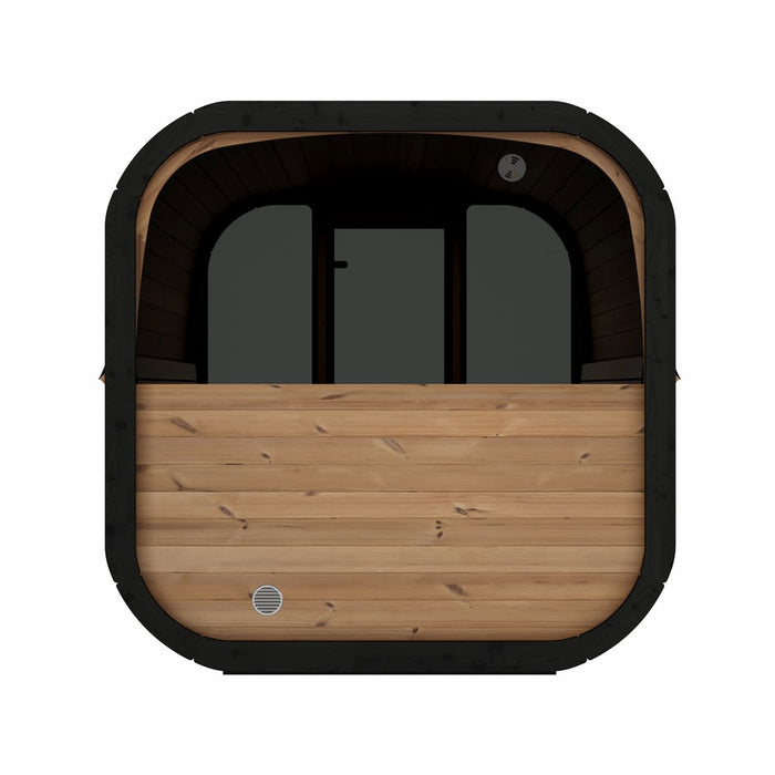 Outdoor Sauna ICON 220XL – Thermowood with Full Glass Front | SAUNAINTER