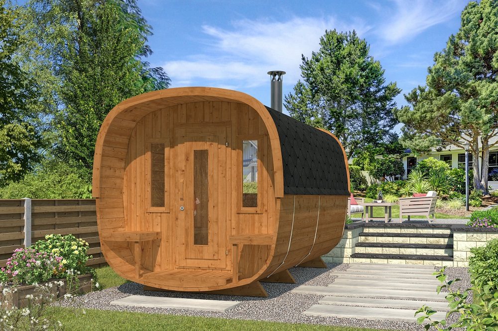 SAUNAINTER Outdoor Sauna Maison – Electric & Wood Burning Heater Models