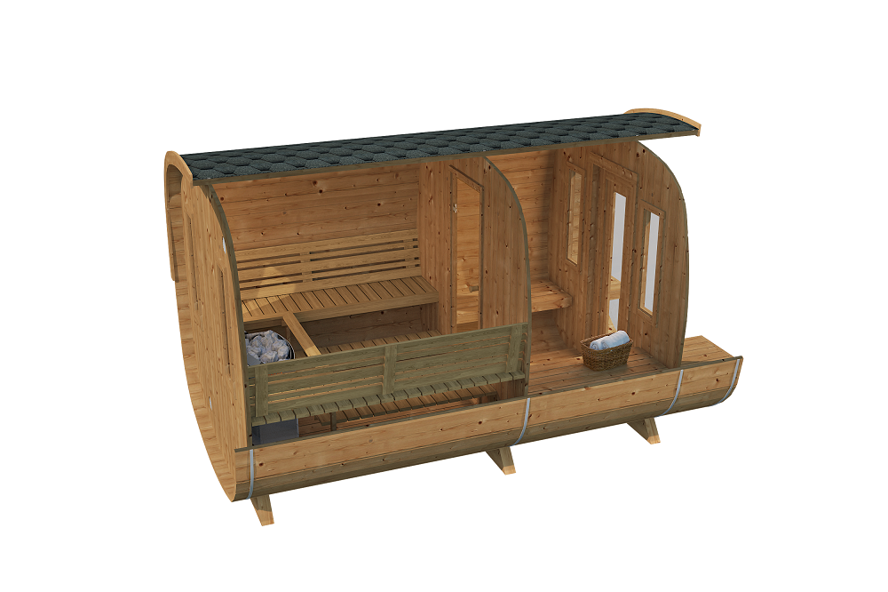 SAUNAINTER Outdoor Sauna Maison – Electric & Wood Burning Heater Models