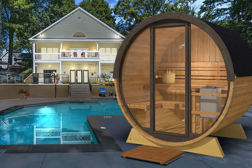 Outdoor Sauna Paradiso – Thermo Spruce | With or Without Glass