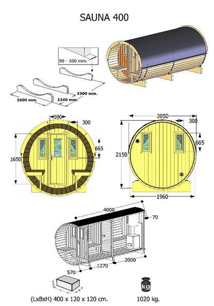 OUTDOOR SAUNA ELEGANTE