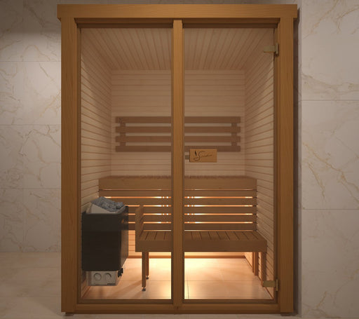 SAUNA CABIN WITH GLASS 150x120, SAUNAINTER