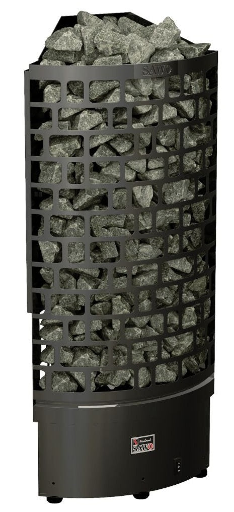ELECTRIC SAUNA HEATER SAWO ARIES CORNER BLACK NI2, ARI3-75Ni2-CNR-BL-P-C 7,5kW, WITHOUT CONTROL UNIT