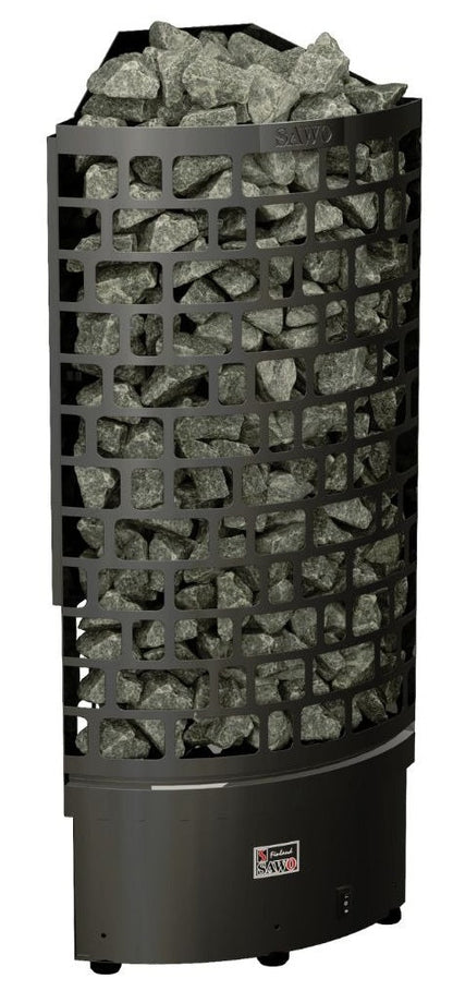 ELECTRIC SAUNA HEATER SAWO ARIES CORNER BLACK NI2, ARI3-75Ni2-CNR-BL-P-C 7,5kW, WITHOUT CONTROL UNIT