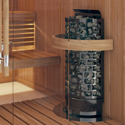 ELECTRIC SAUNA HEATER SAWO ARIES WALL BLACK NI2, ARI3-60Ni-Wl-BL-P-C2 6,0kW, WITHOUT CONTROL UNIT