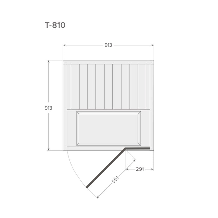 TYLÖHELO Infrared Cabin, For 1 Person, T-810 Black & Gray