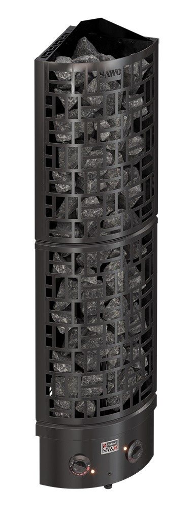 ELECTRIC SAUNA HEATER SAWO SAWO30 CORNER BLACK NB SW3-45NB-CNR-BL-P-C 4,5kW, WITH BUILT-IN CONTROL