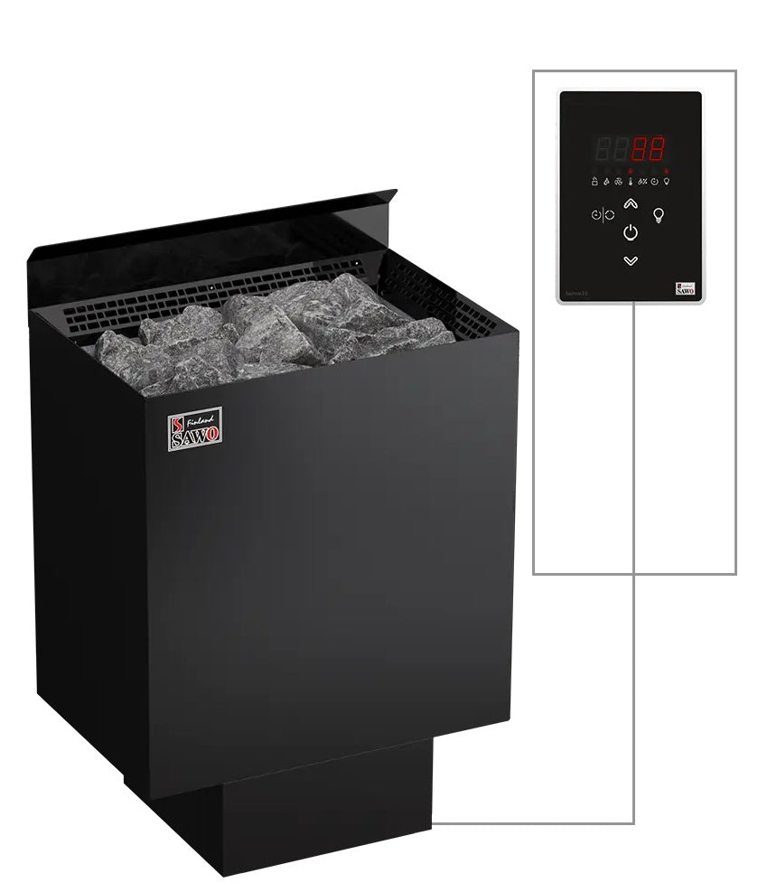 SAWO NORDEX BLACK Ni2, NRN-60Ni2-BL-Z-C 6,0kW, WITH CONTROL UNIT