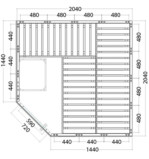 SAUNA CABIN WELLFUN CORNER SentioTec