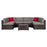 GARDEN FURNITURE Cliff garden sofa set with table