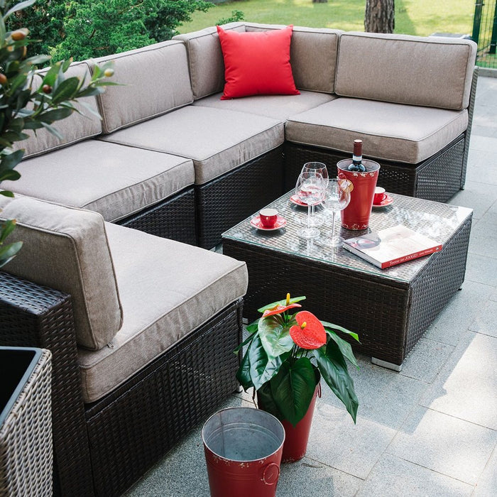 GARDEN FURNITURE Cliff garden sofa set with table