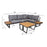 Garden Furniture Set Malta modular sofa, 2 tables