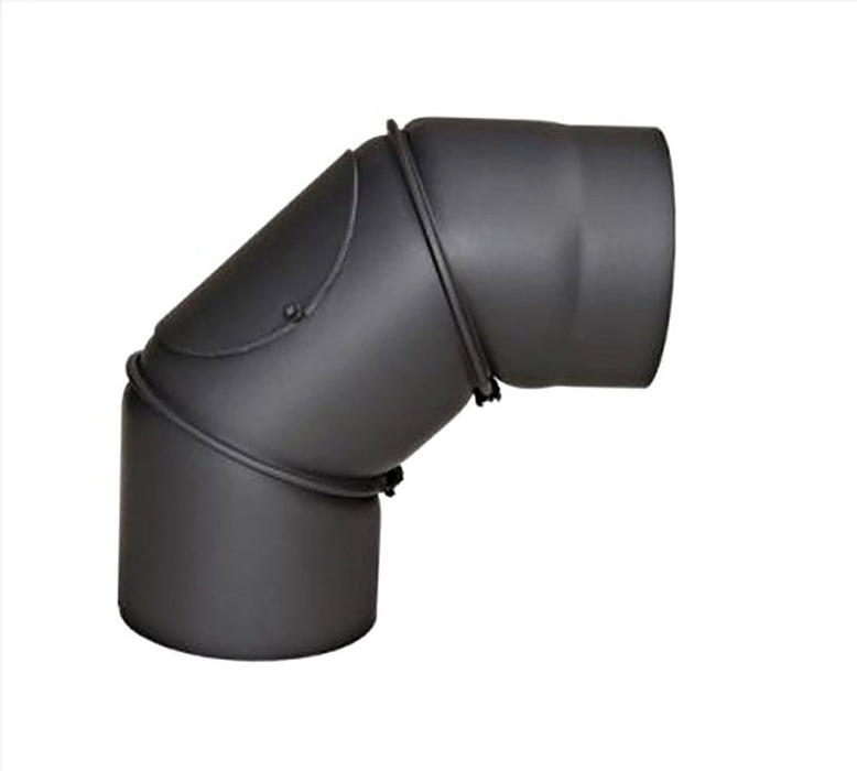 Bent pipe for woodburning stove 90°, Ø130mm