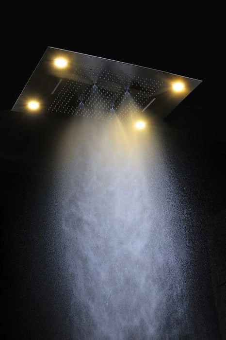 Tolo Led Rain Shower System 600x800 With Six & Saven Handle Diverter | Steamtec