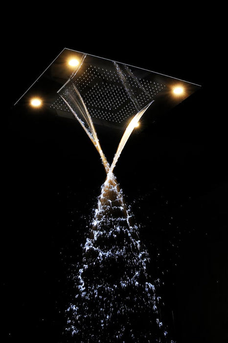 Tolo Led Rain Shower System 600x800 With Six & Saven Handle Diverter | Steamtec