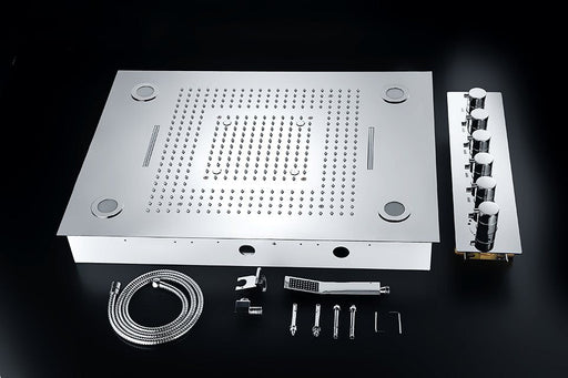 Tolo Led Rain Shower System 600x800 With Six & Saven Handle Diverter | Steamtec