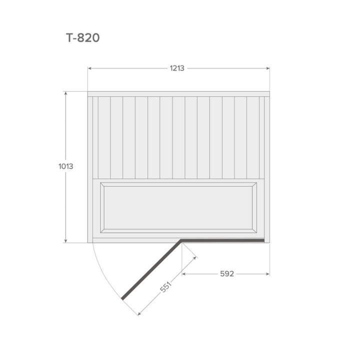 TYLÖHELO Infrared Cabin, For 2 Persons, T-820 Black & Gray