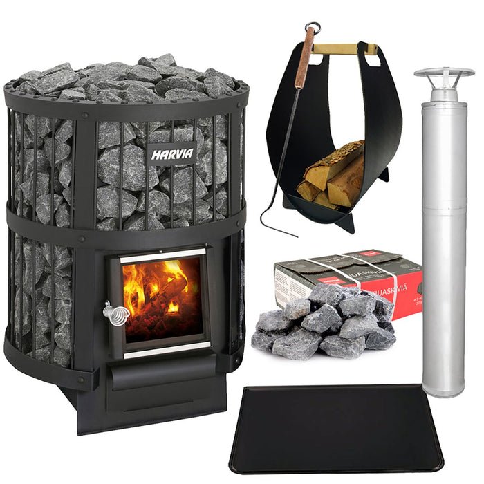 HARVIA LEGEND Kit - Optimal woodburning sauna stove set