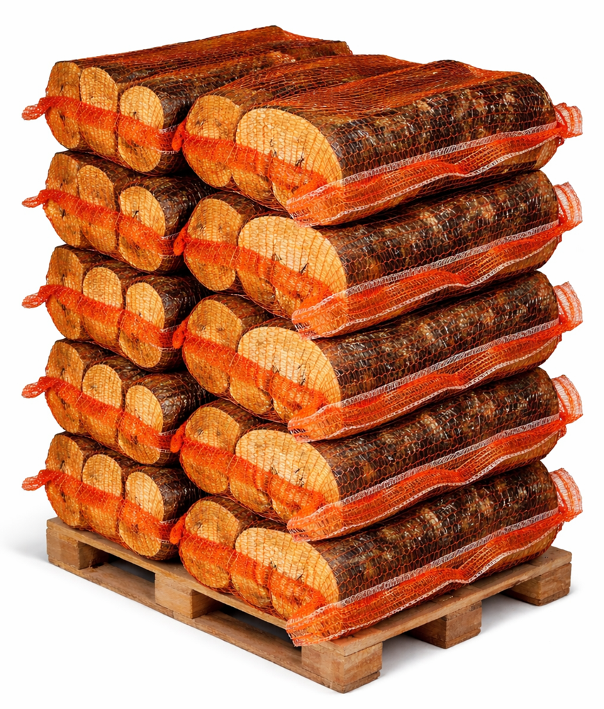 SAUFLEX FIREWOOD IN A MESH BAG, 28 L, 10 PACKS