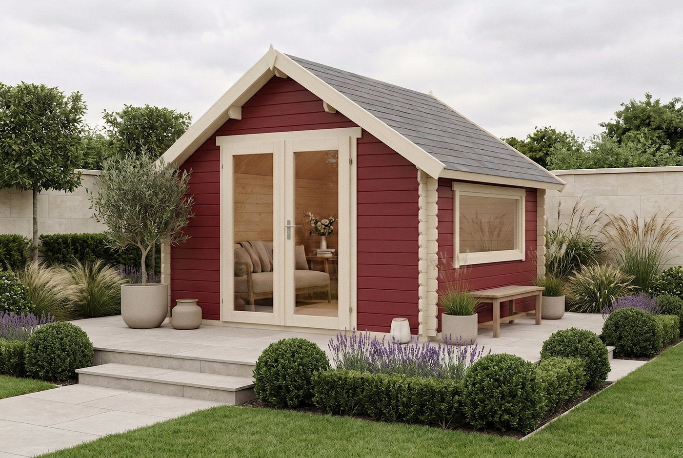 Skov Summerhouse interior natural light view
