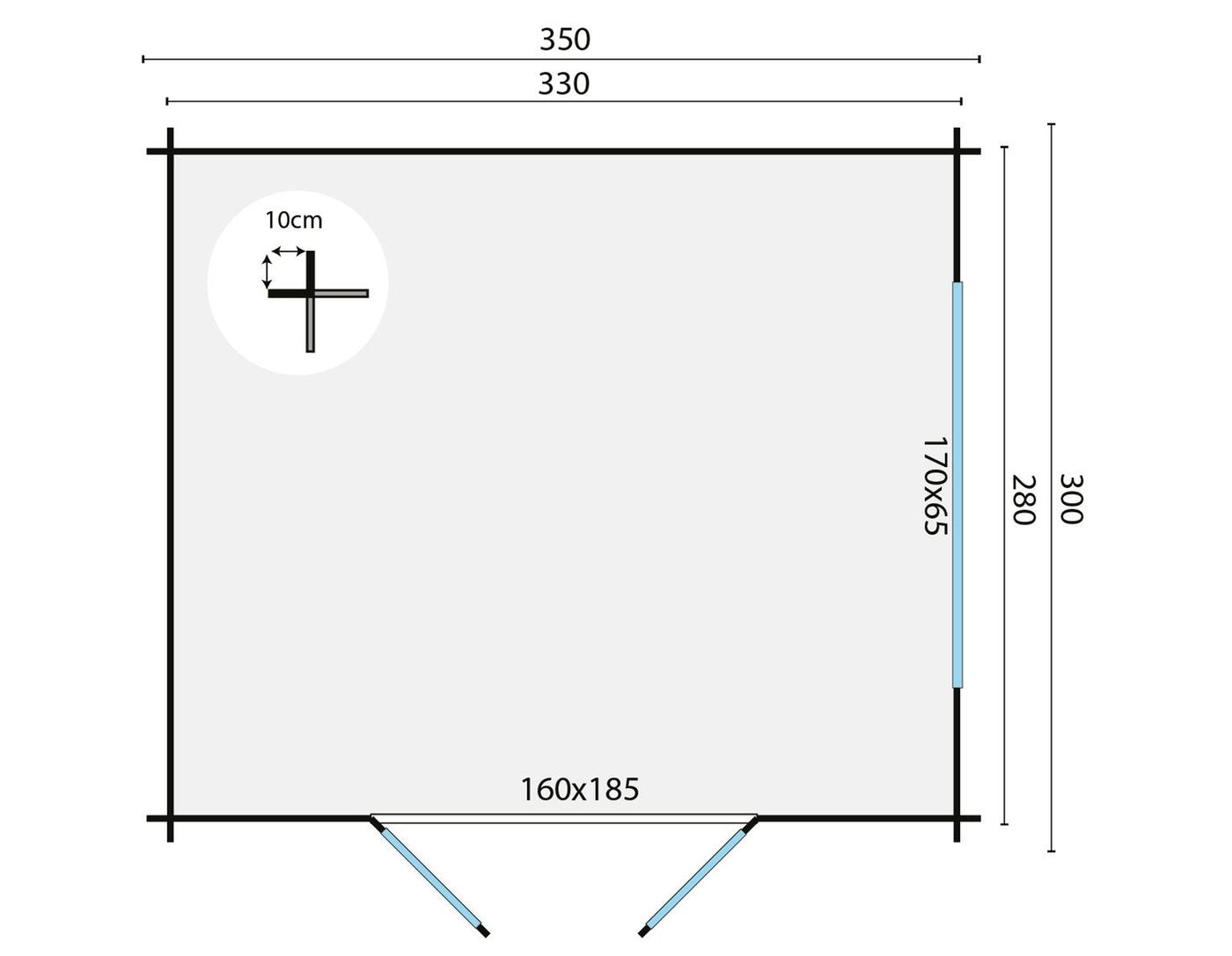 Skov Summerhouse 3.5m x 3m – 8.9m² Garden Building