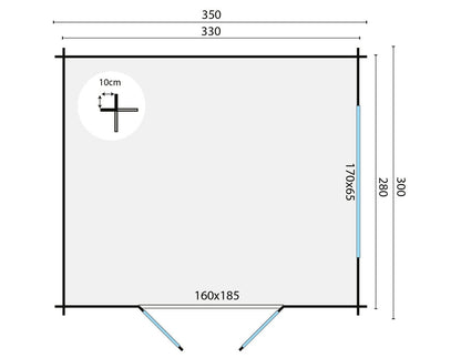 Skov Summerhouse floor plan diagram