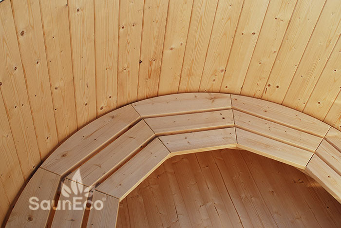 4 Seater Wooden Hot Tub – Spruce – Ø 1,7 meters – Underwater Woodburning Heater