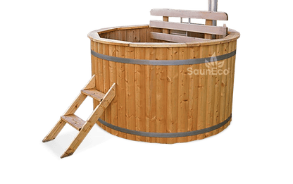 Barrel Saunas Medium Larch Wood Hot Tub 1.7m outdoor wood-fired spa
