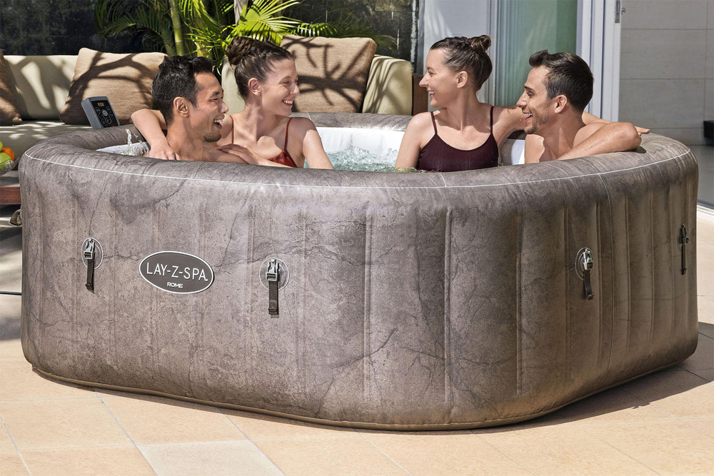 lay-Z-Spa Rome AirJet square hot tub for 6 people