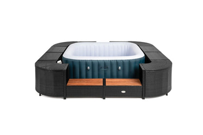 Lay-Z-Spa black square rattan hot tub surround 188cm