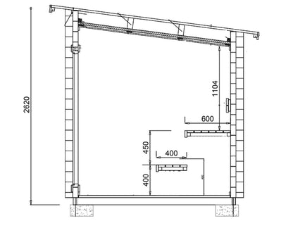 Tampere Medium Garden Sauna 4.16 x 2.18m