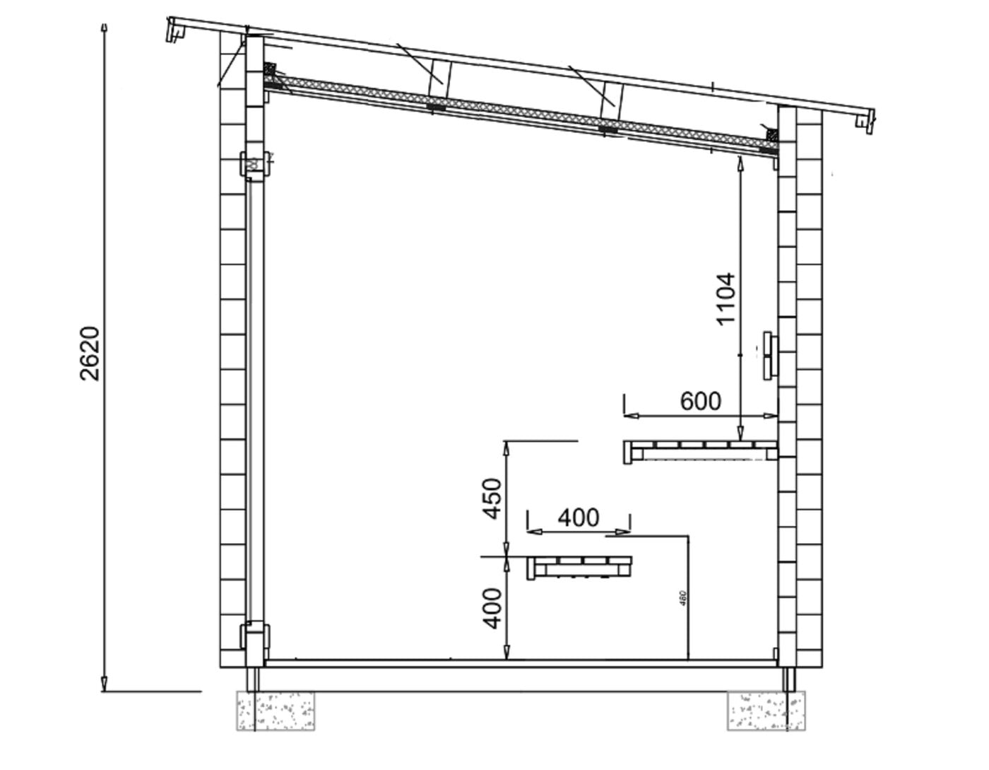 Tampere Sauna House (S) 3.07m x 2.34m