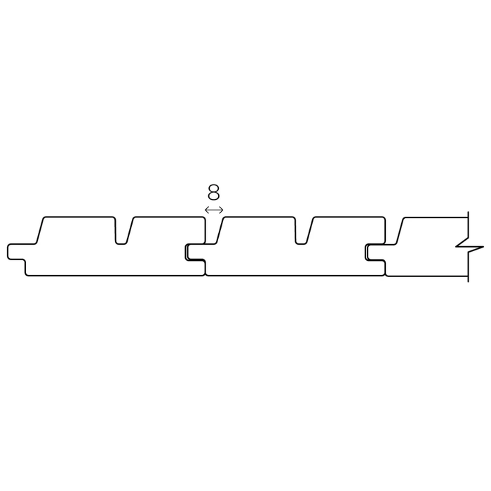 Thermo Aspen Sauna Wood Cladding ROMBTO 90mm (Pack of 4)