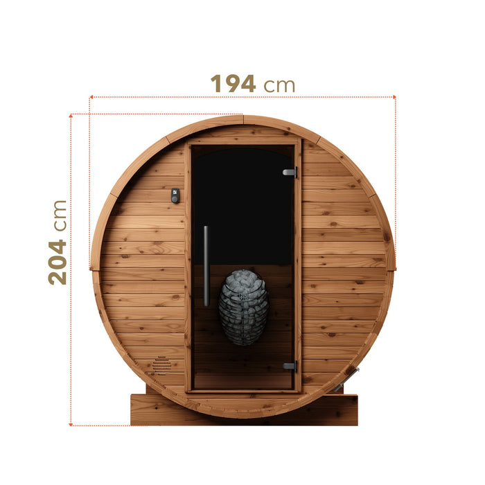 Thermo Wood Barrel Sauna - Micro (2 Person)