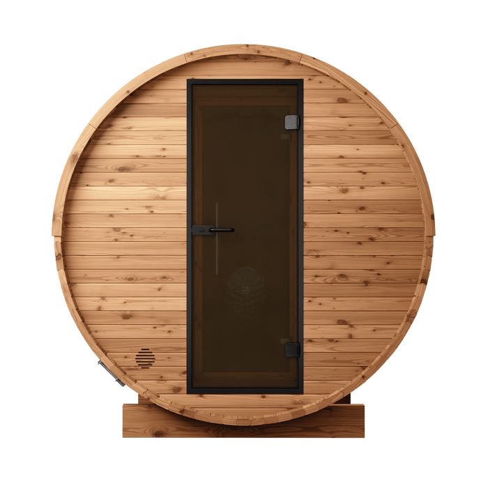 Thermo Wood Barrel Sauna - Regular with Changing Room (4-6 Person)