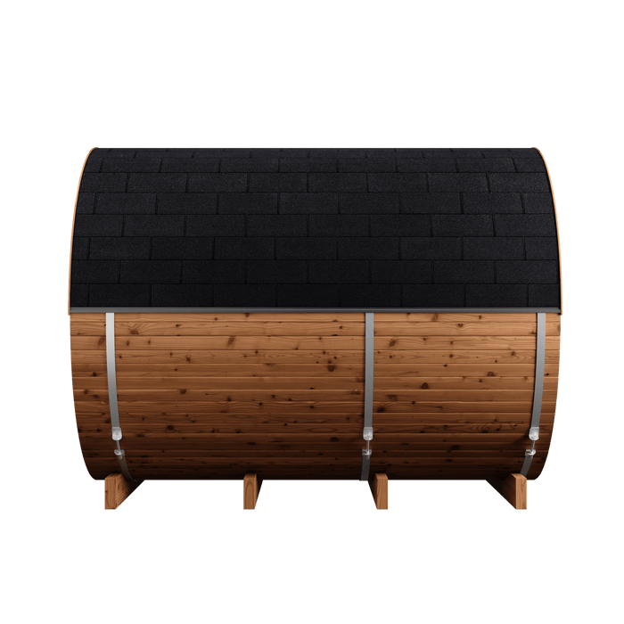 Thermo Wood Barrel Sauna - Regular with Changing Room (4-6 Person)