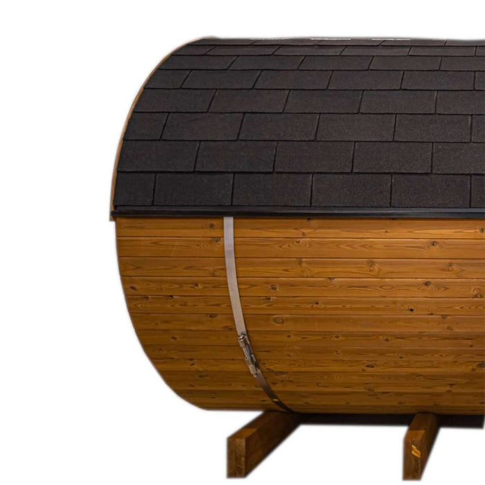 Thermo Wood Barrel Sauna - Regular with Changing Room (4-6 Person)