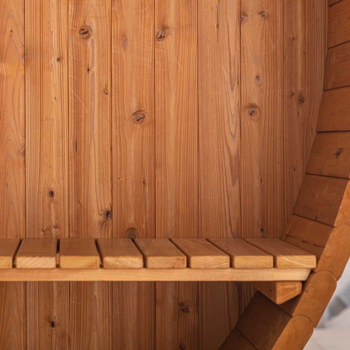 Thermo Wood Barrel Sauna - Regular with Changing Room (4-6 Person)