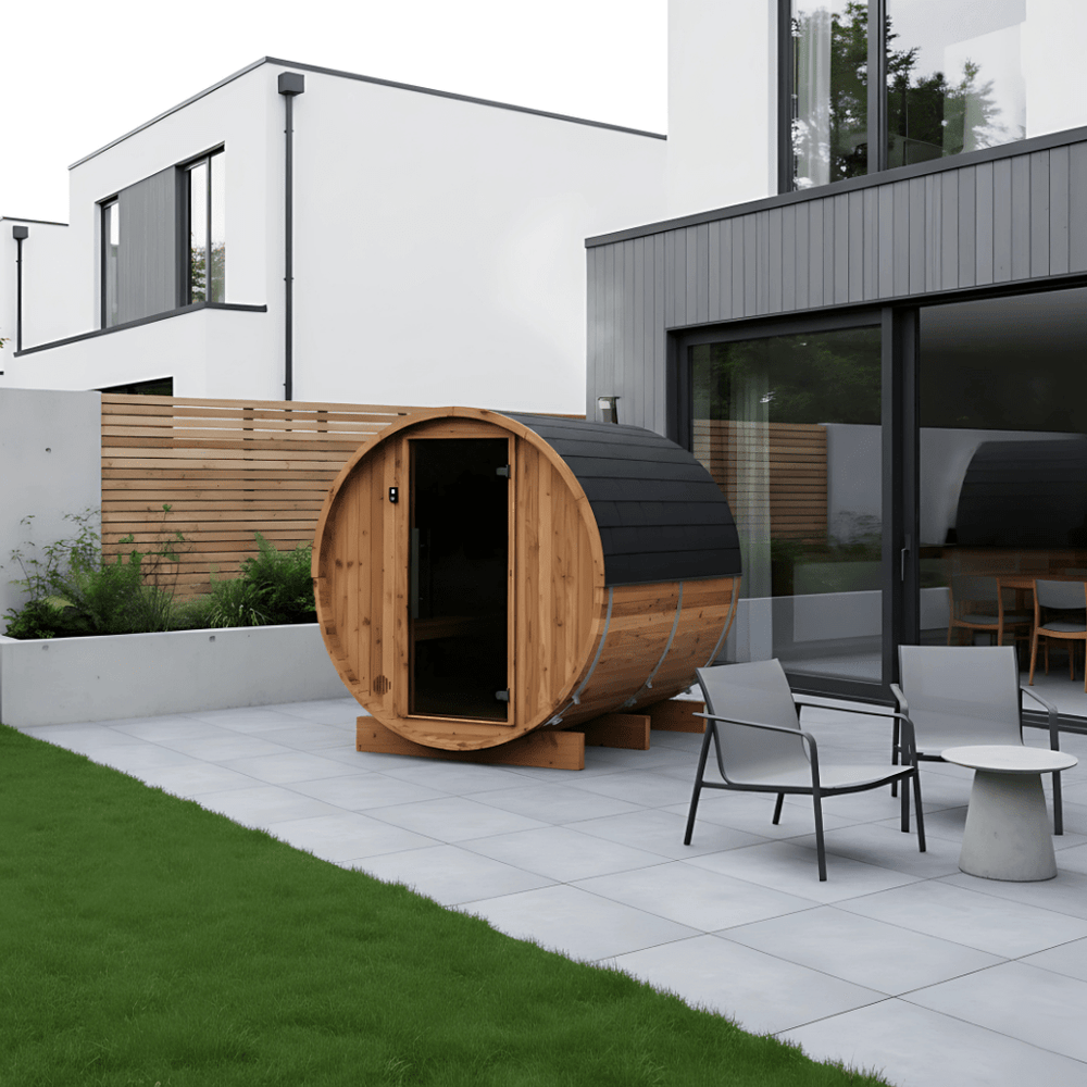 Thermo Wood Barrel Sauna - Small (2-4 Person)