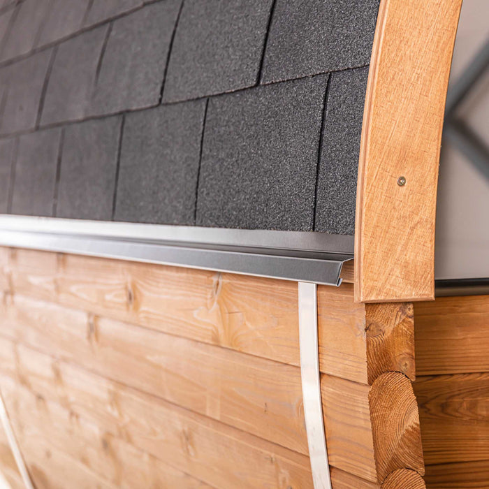 Thermo Wood Barrel Sauna - Small with Relaxation Terrace (2-4 Person)