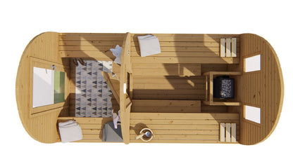 Tolva sauna pod (Thermowood) – 2.25 x 4m