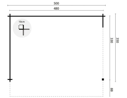 Thurin Log Cabin Gazebo 5 x 3.5m