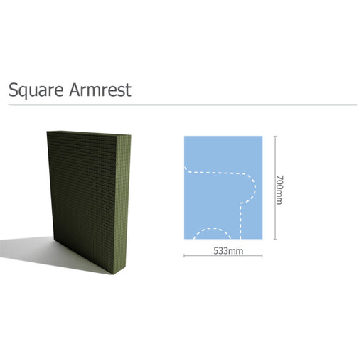 Tileable Steam Room Armrest - Hampshire