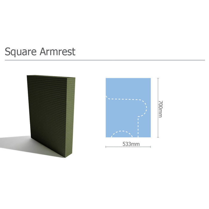 Tileable Steam Room Armrest - Hampshire